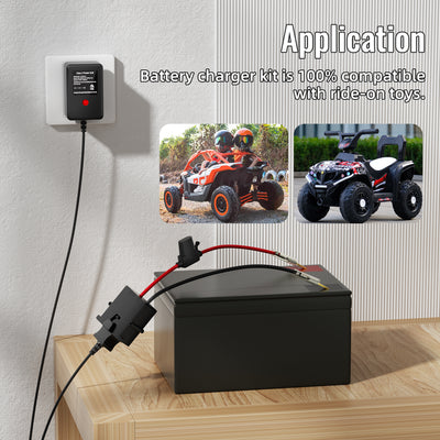 Whole Set 12V Power Wheel Charger with Fisher Price Wire Harness Connector
