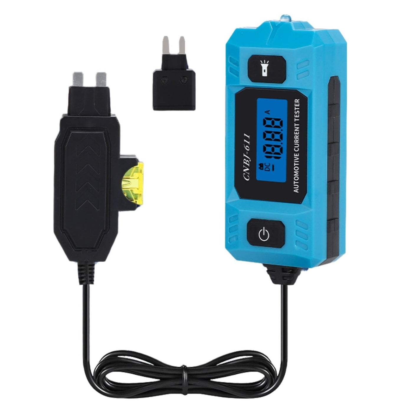 Automotive Fuse Current Tester with LCD Display and Built-in Lighting