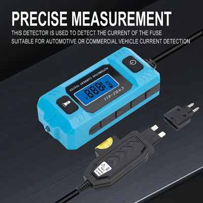 Automotive Fuse Current Tester with LCD Display and Built-in Lighting