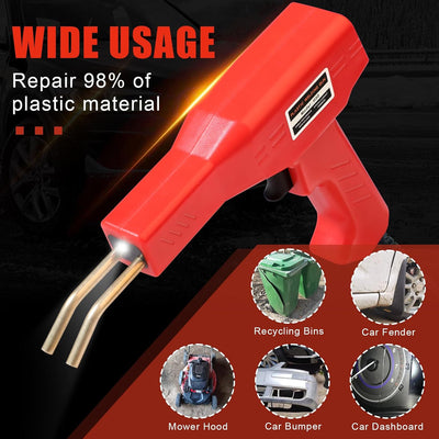 Plastic Welder Kit with Four Types of Hot Staples for Most Plastic Repair