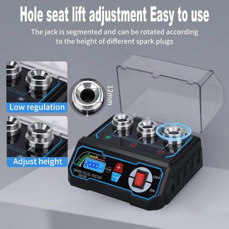 Automotive LCD Spark Plug Tester Tool with 200-9000RPM Adjustable Working Frequency