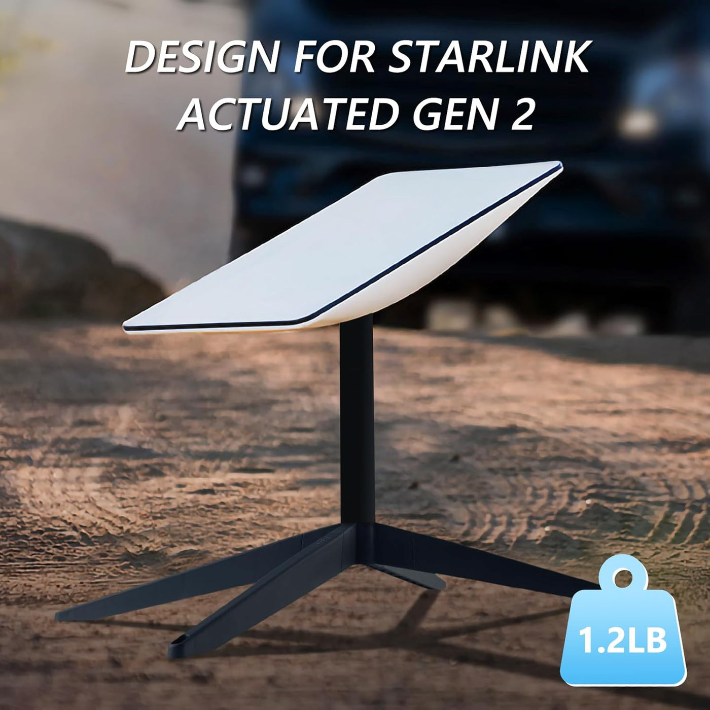 Portable Starlink Gen 2 Dish Detachable Magnetic Base Ground Mount