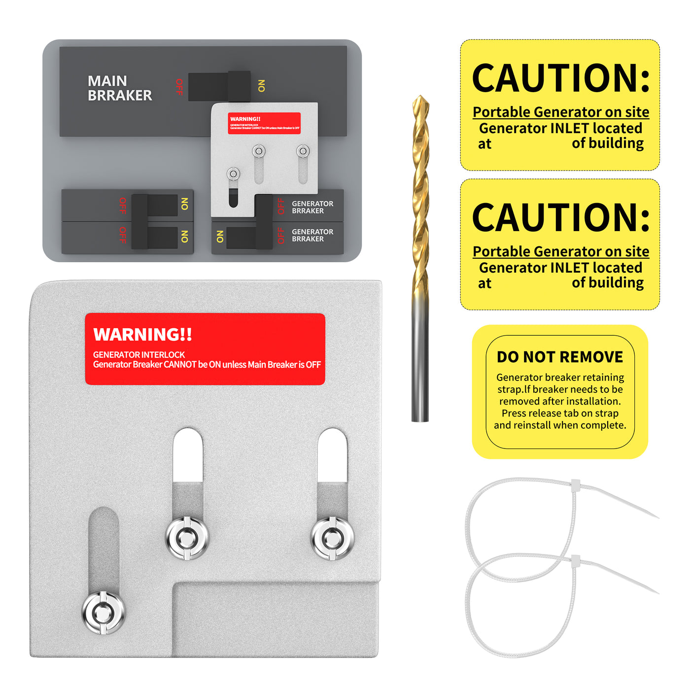 Generator Interlock Kit - Square D QO & Homeline 150/200A (SD-200), 1-3/8" Spacing