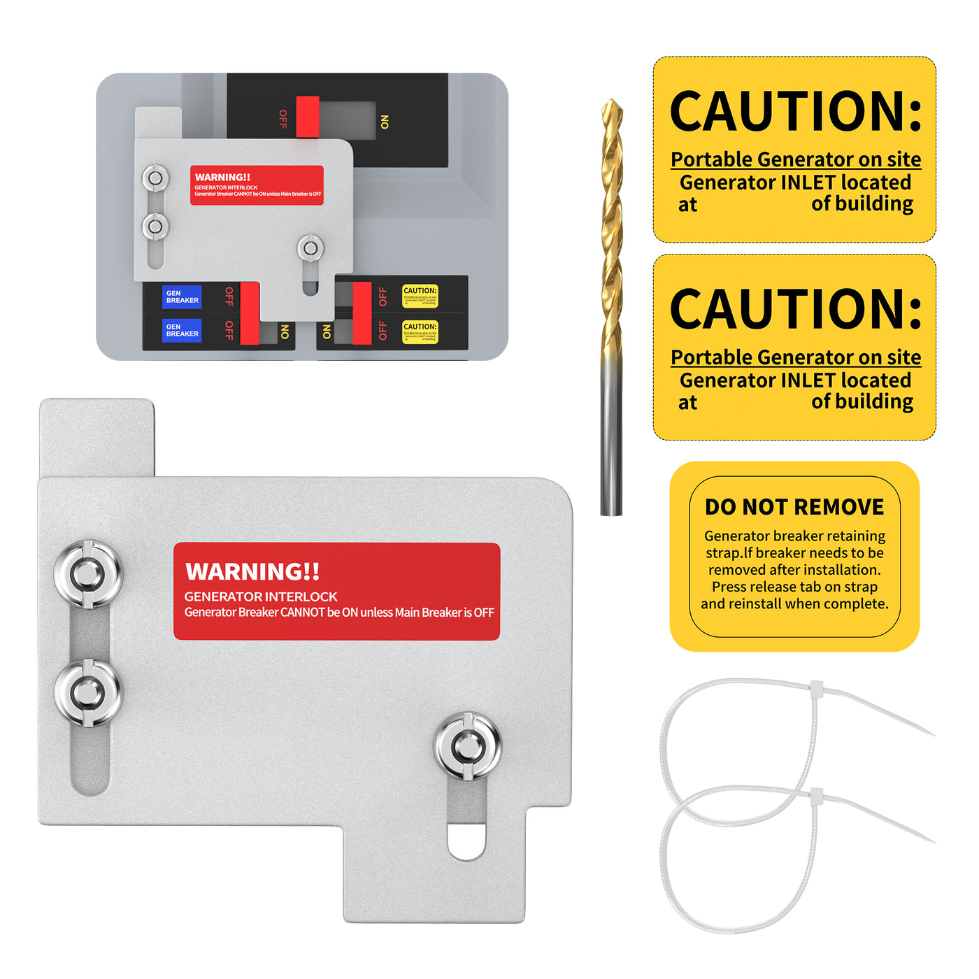 Generator Interlock Kit - Eaton Cutler Hammer 150/200A (EAT-CH200), 1-1/2" Spacing