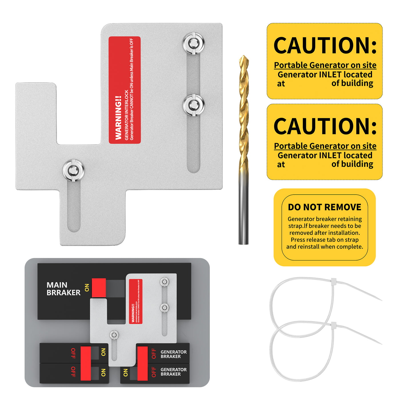 Generator Interlock Kit - Eaton CH & BR Series 150/200A (EAT-PN200), 1-1/4" - 1-7/16" Spacing