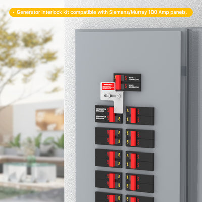 Generator Interlock Kit - Siemens and Murray 100A (SIE-P1), 7/8" - 1-1/4" Spacing
