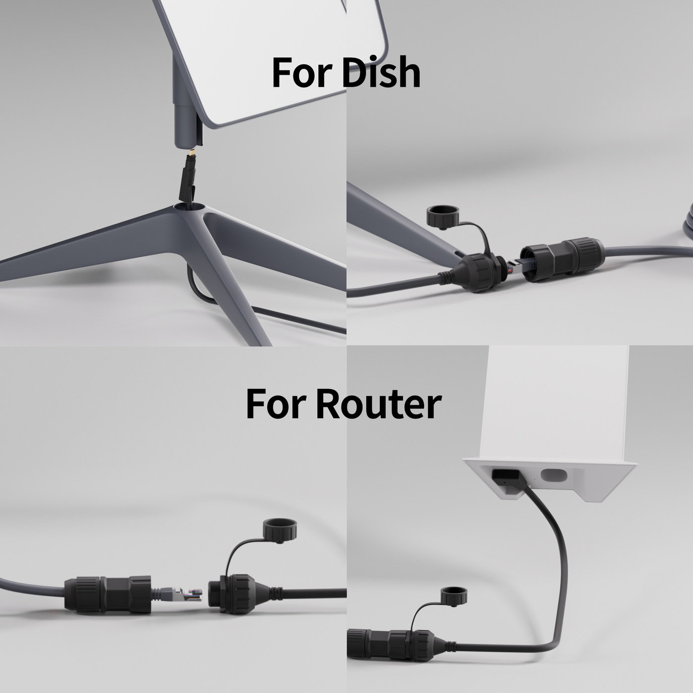 Starlink Gen 2 SPX Plug to RJ45 Ethernet Adapter for Dish and Router