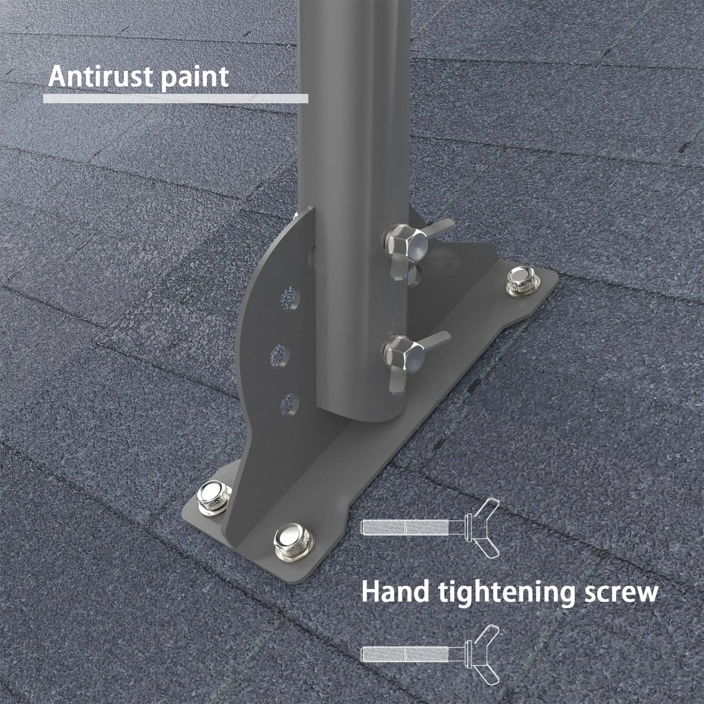 Starlink Gen 3 Roof Mount Kit with Pole & Pipe Adapter & Pole Mount Bracket