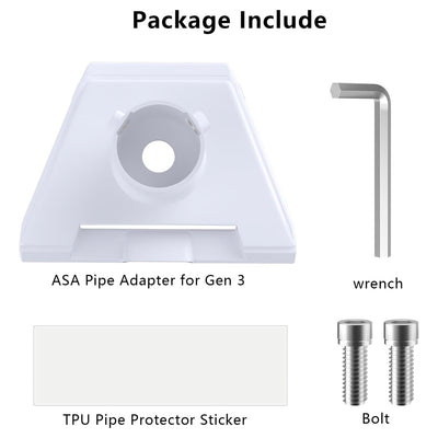 Starlink Gen3 Pipe Adapter Kickstand for Pole Mounting Fits 1.49-1.96" Poles