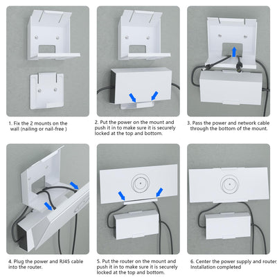 Starlink Gen3 Router and Power Supply Mounting Kit - No Drill Installation