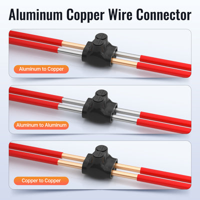 2/0 AWG - 6 AWG 2 Port Dual Entry Insulated Wire Connector for Mixed Wires