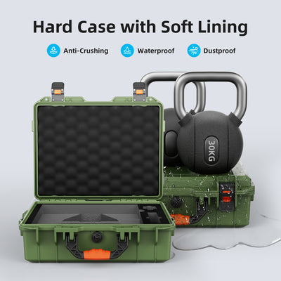 Starlink Mini Army Green Hard Protective Travel Case with Organized Storage