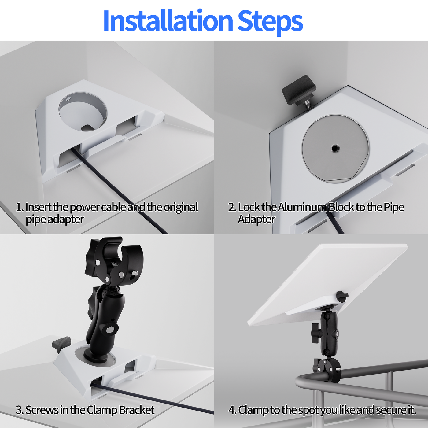 Starlink Mini Clamp with Double Ball Head Magic Arm and Tripod Adapter