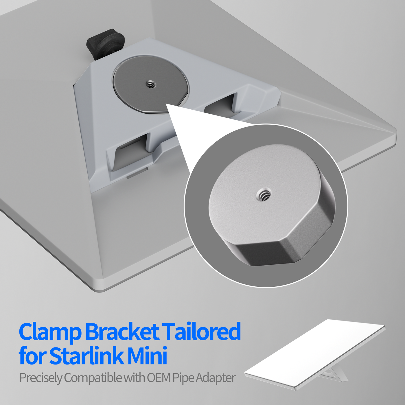 Starlink Mini Clamp with Double Ball Head Magic Arm and Tripod Adapter