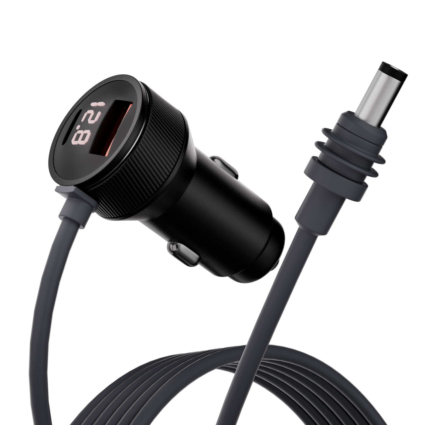 Starlink Mini Dual USB Car Charger with DC Cable & Voltmeter - 9.84FT/3M