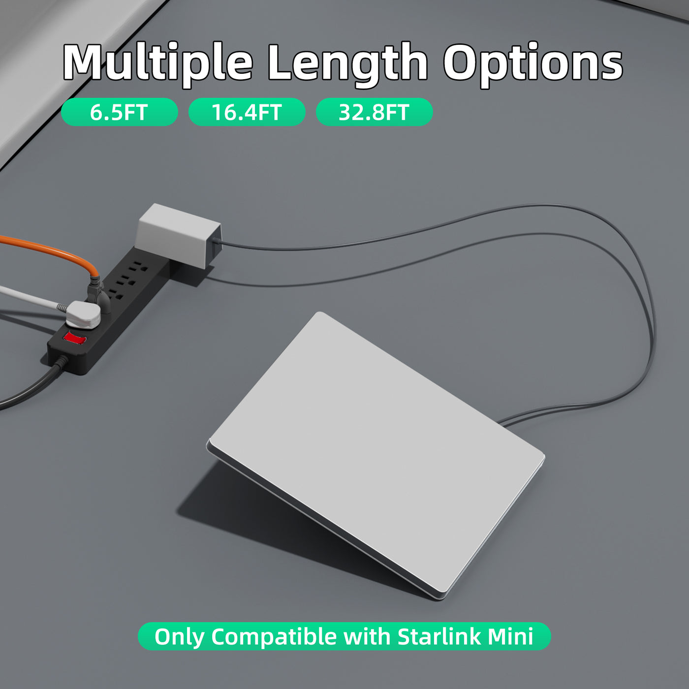 Starlink Mini DC To DC Power Cable Replacement - 6.5FT/16.4FT/32.8FT