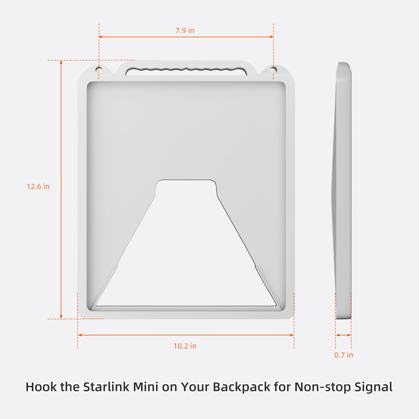 Starlink Mini Silicone Protective Cover with Spring Hooks - White & Black