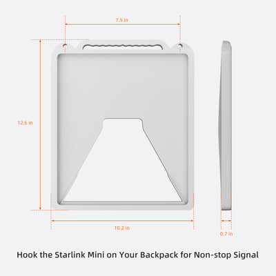 Starlink Mini Silicone Protective Cover with Spring Hooks - White & Black