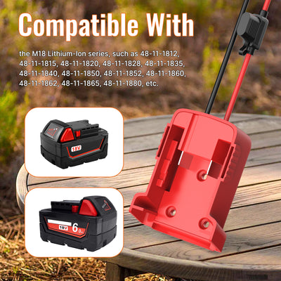 Milwaukee 18V Battery Power Wheel Adapter with Peg-Perego Connector