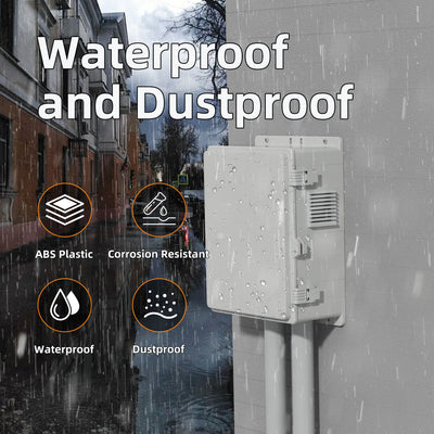 Outdoor Waterproof Vented NEMA Electrical Box with Cooling Fan - 18.1"x12.6"x6.4"